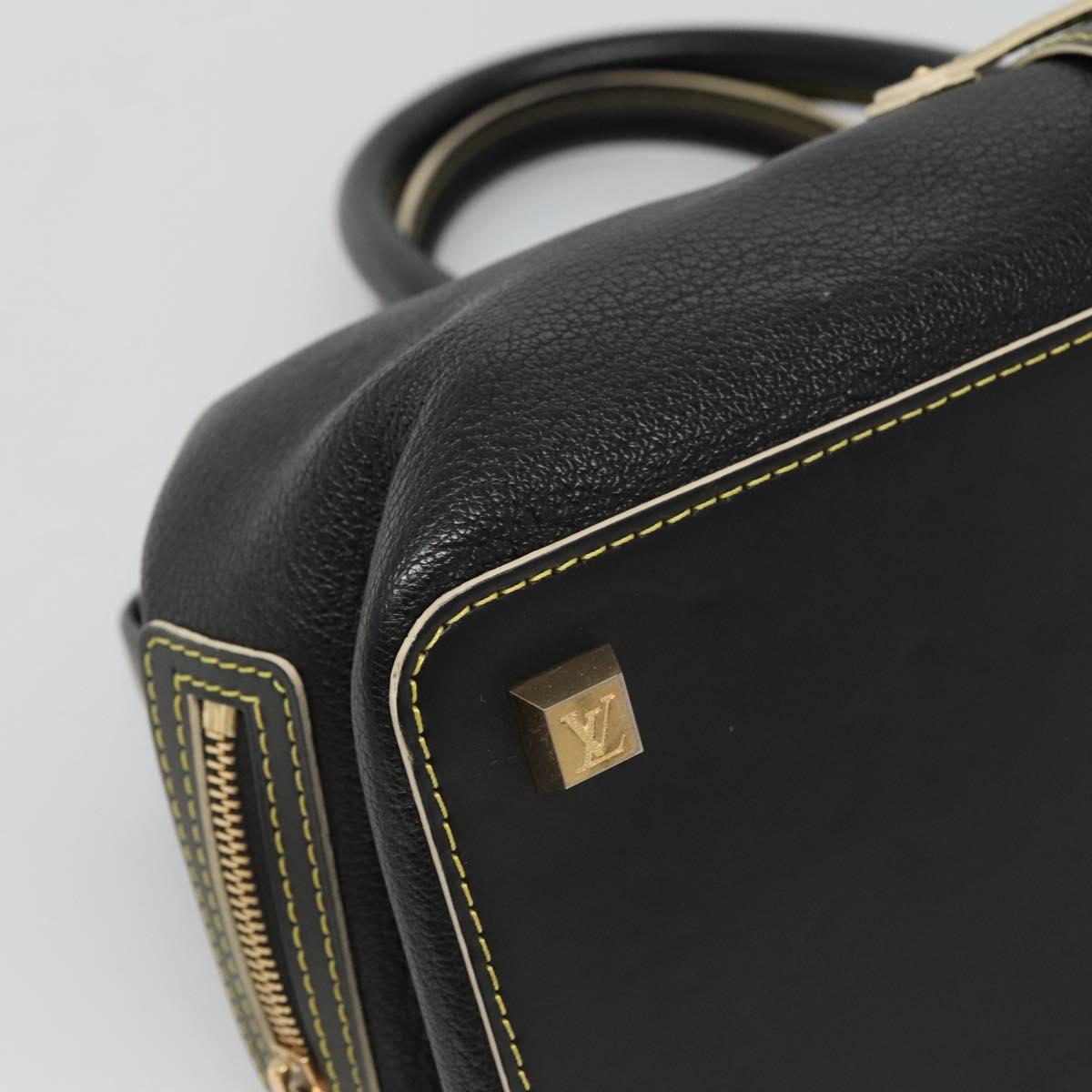 LOUIS VUITTON Suhari Angenu PM Hand Bag Leather Black M91805 LV Auth 116592