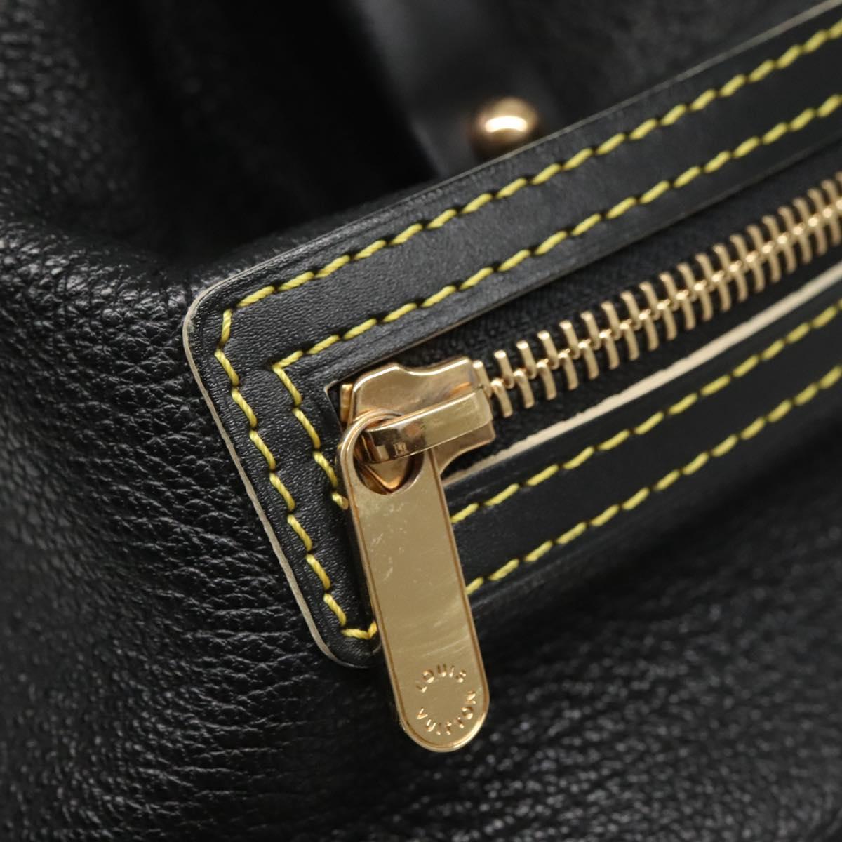 LOUIS VUITTON Suhari Angenu PM Hand Bag Leather Black M91805 LV Auth 116592