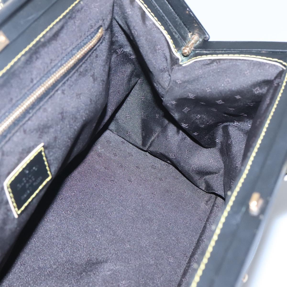 LOUIS VUITTON Suhari Angenu PM Hand Bag Leather Black M91805 LV Auth 116592