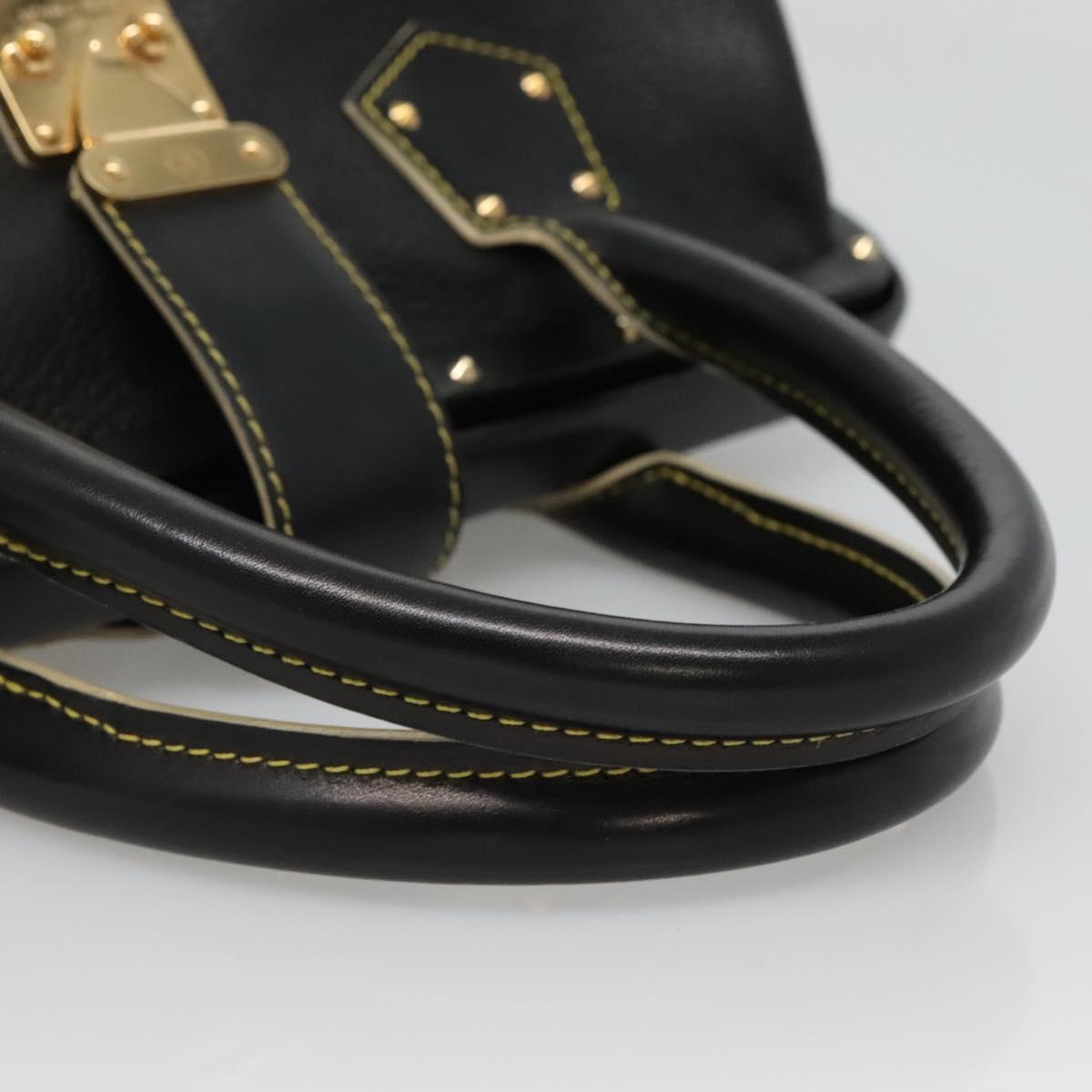 LOUIS VUITTON Suhari Angenu PM Hand Bag Leather Black M91805 LV Auth 116592