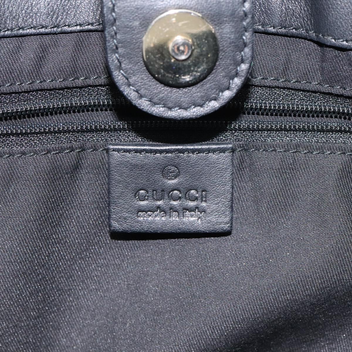 GUCCI GG Canvas Tote Bag Black Gold 211982 Auth 116603