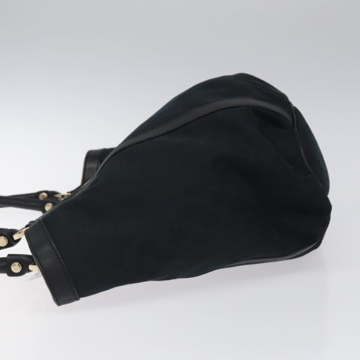GUCCI GG Canvas Tote Bag Black Gold 211982 Auth 116603