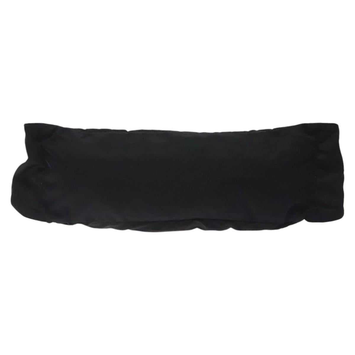 PRADA Waist bag Nylon Black Silver Auth 116632V