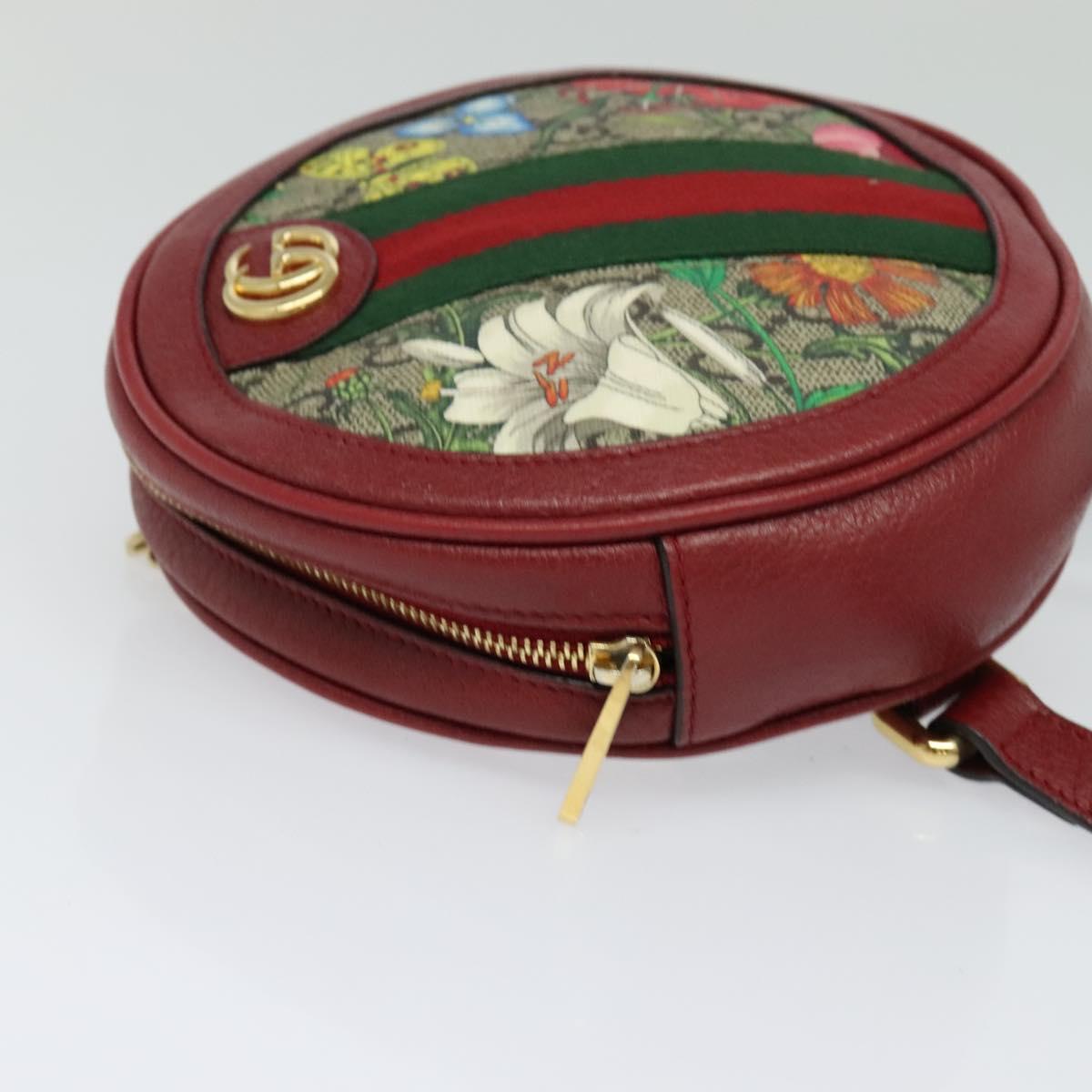 GUCCI GG Supreme Ophidia Web Sherry Line Backpack PVC Beige 598661 Auth 116635V