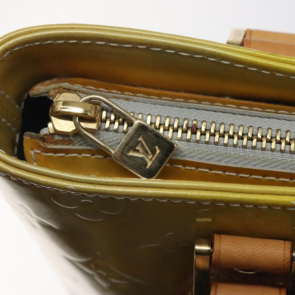 LOUIS VUITTON Monogram Vernis Houston Hand Bag Gris M91053 LV Auth 116663