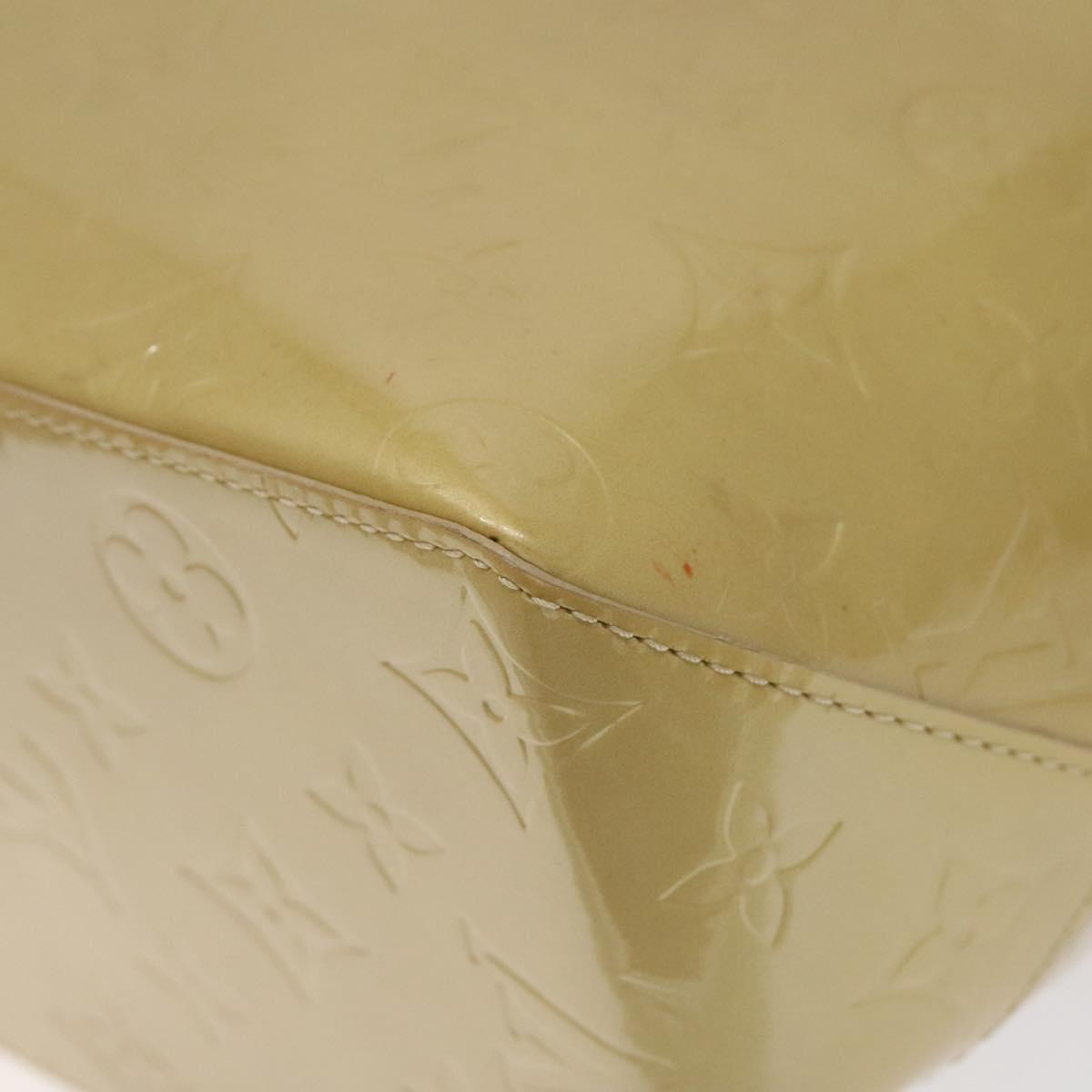 LOUIS VUITTON Monogram Vernis Reade MM Hand Bag Beige M91141 LV Auth 116687
