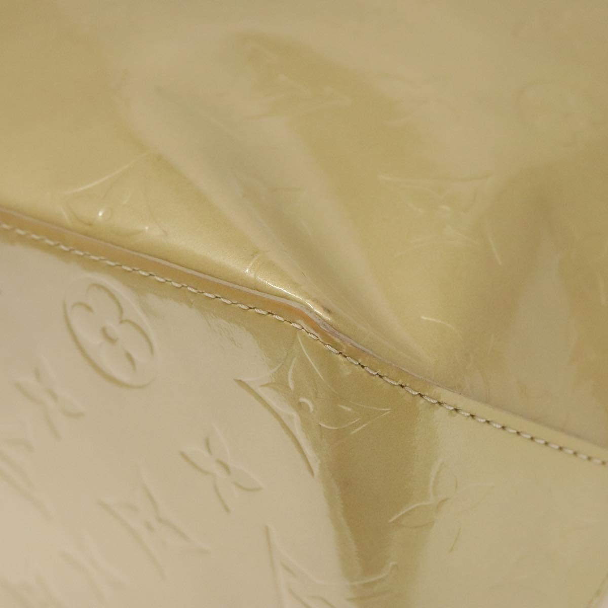 LOUIS VUITTON Monogram Vernis Reade MM Hand Bag Beige M91141 LV Auth 116687