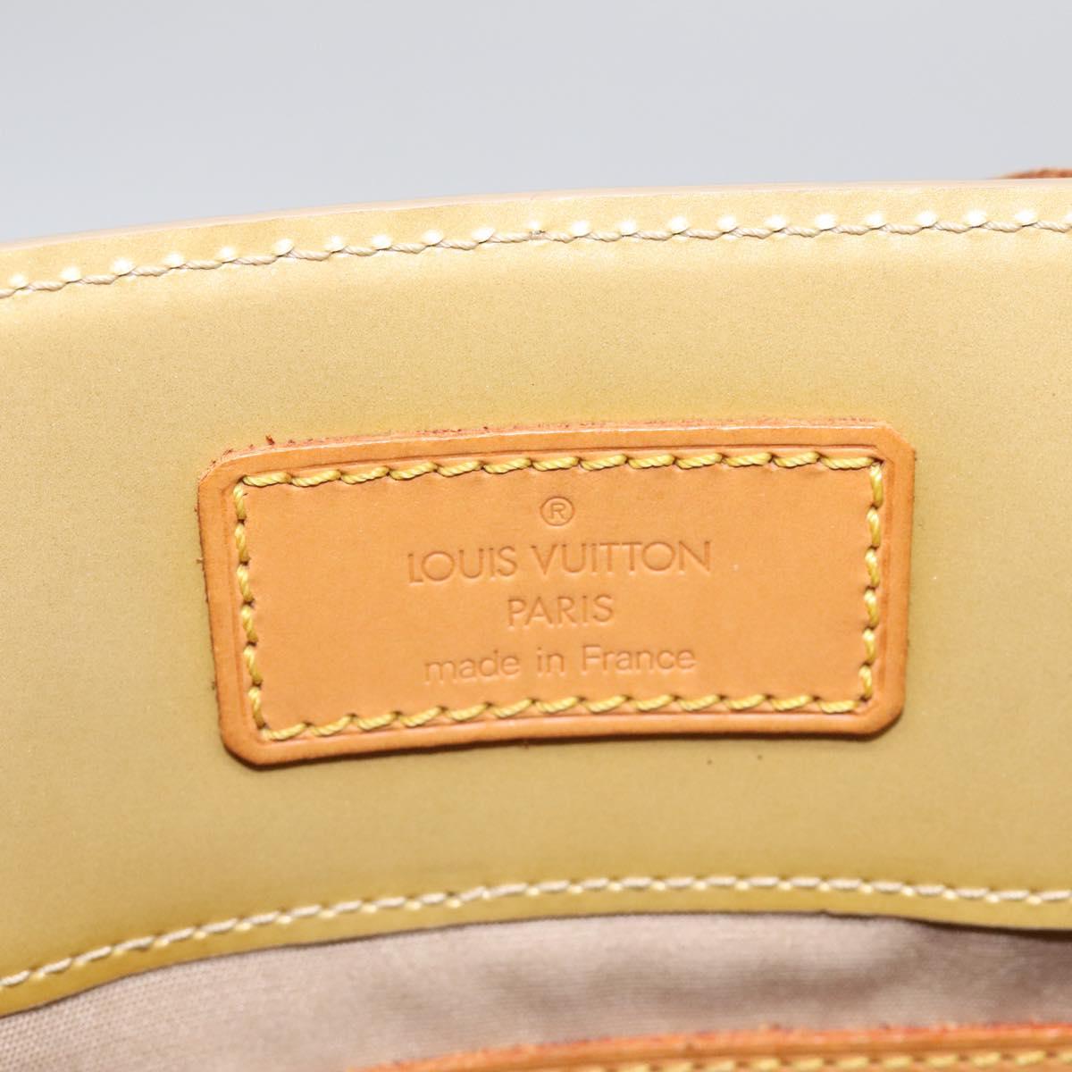 LOUIS VUITTON Monogram Vernis Reade MM Hand Bag Beige M91141 LV Auth 116687