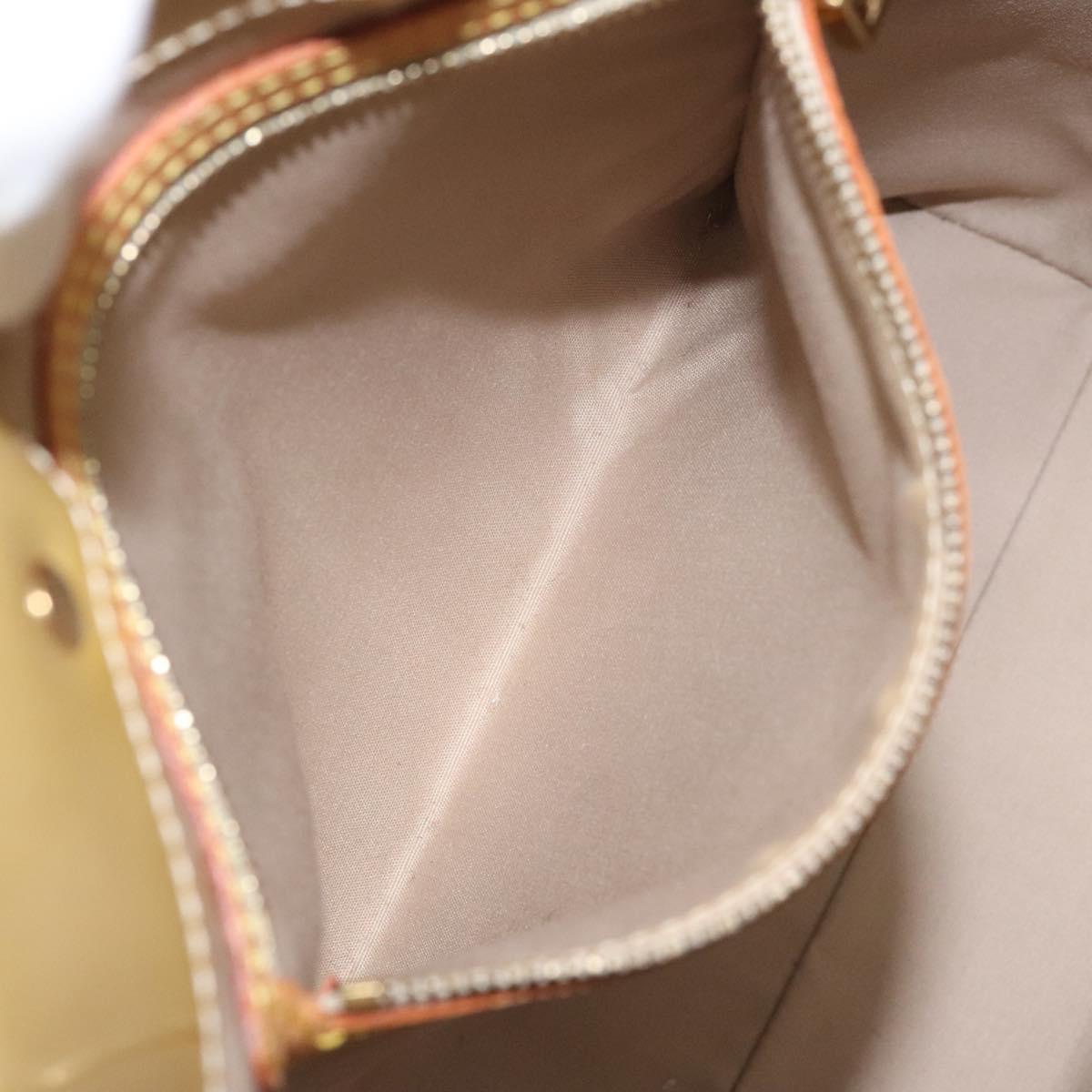 LOUIS VUITTON Monogram Vernis Reade MM Hand Bag Beige M91141 LV Auth 116687