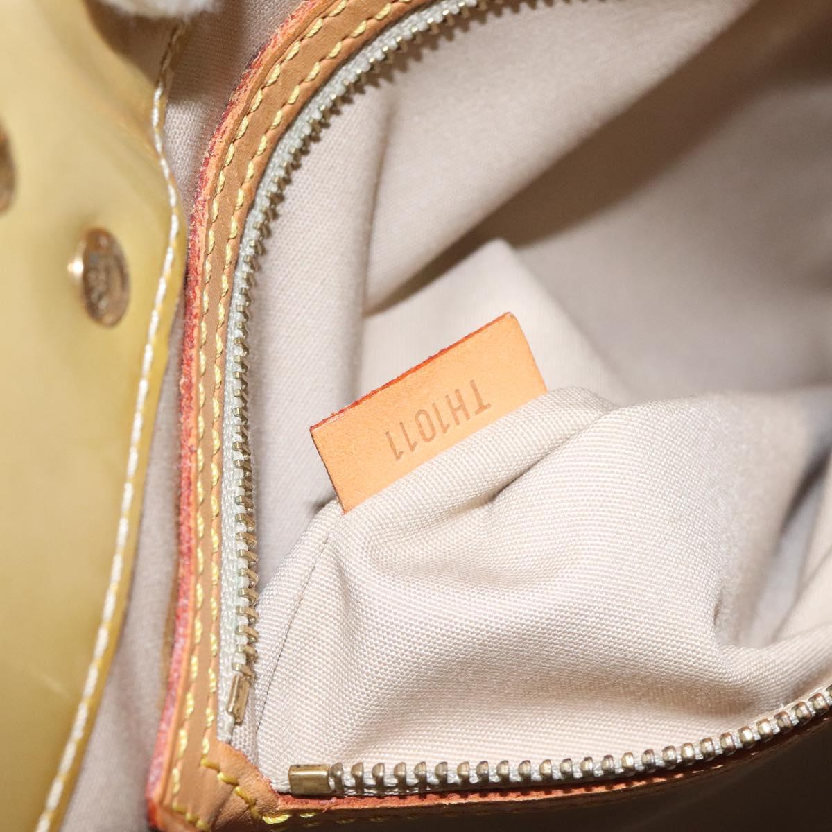 LOUIS VUITTON Monogram Vernis Reade MM Hand Bag Beige M91141 LV Auth 116687