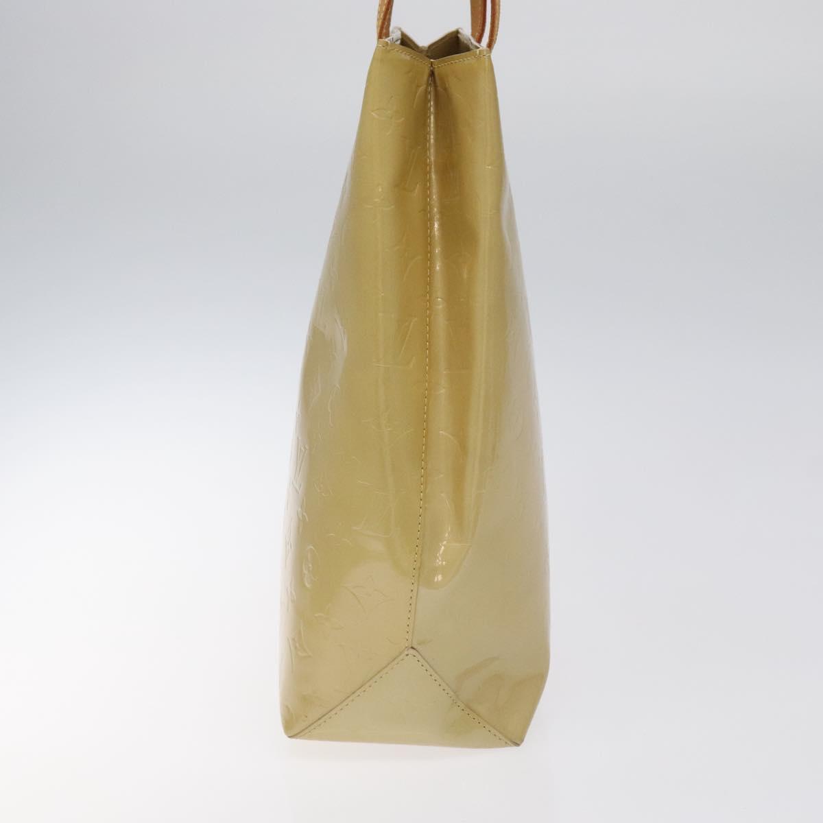 LOUIS VUITTON Monogram Vernis Reade MM Hand Bag Beige M91141 LV Auth 116687