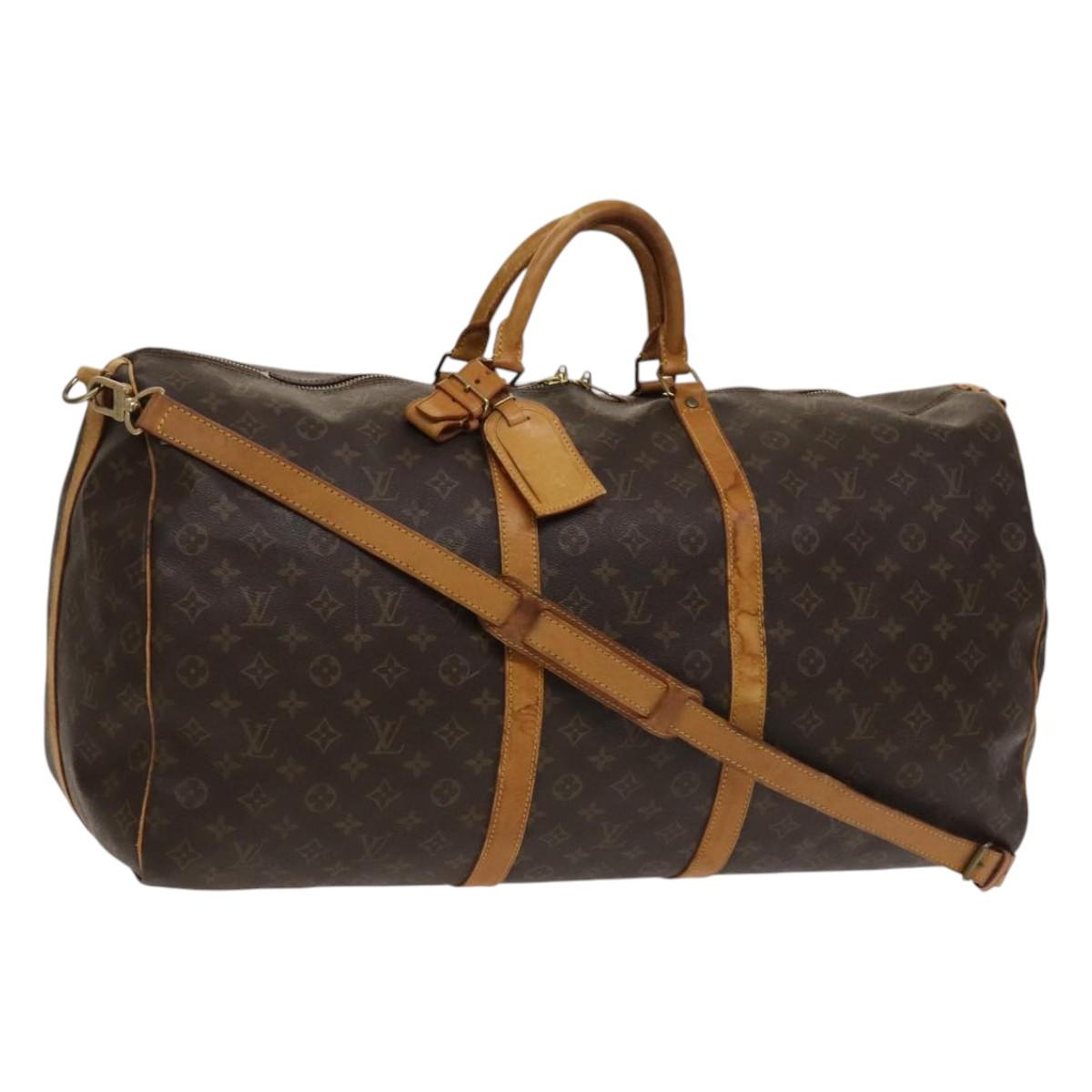 LOUIS VUITTON Monogram Keepall Bandouliere 60 Boston Bag M41412 LV Auth 116690