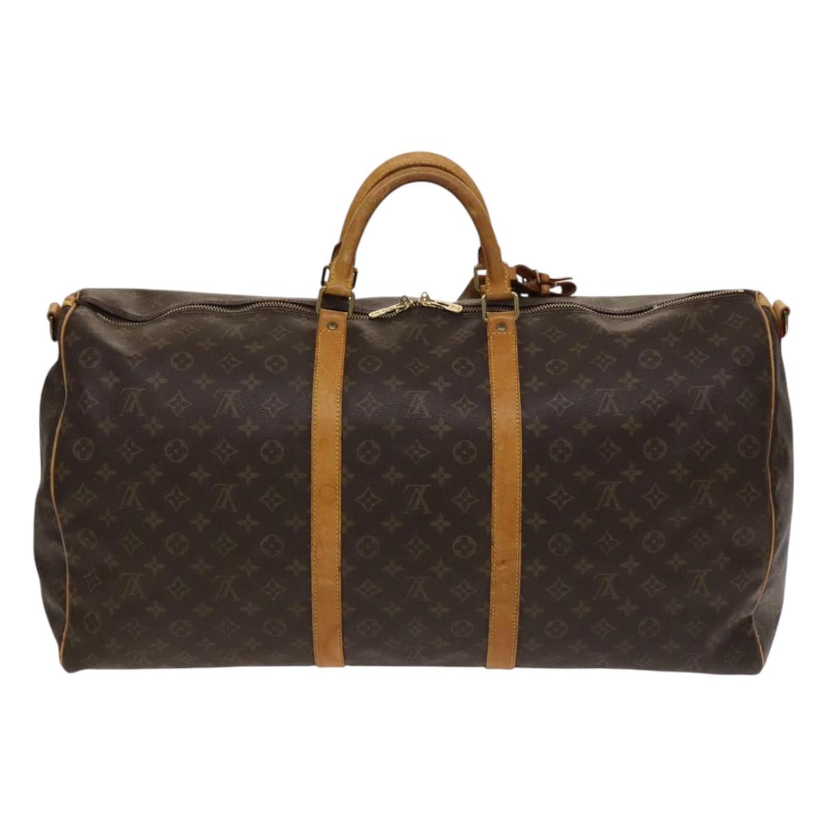 LOUIS VUITTON Monogram Keepall Bandouliere 60 Boston Bag M41412 LV Auth 116690