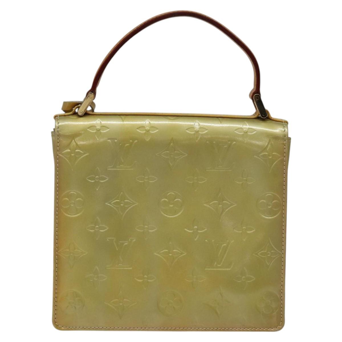 LOUIS VUITTON Monogram Vernis Spring Street Hand Bag Gris M91029 LV Auth 116696