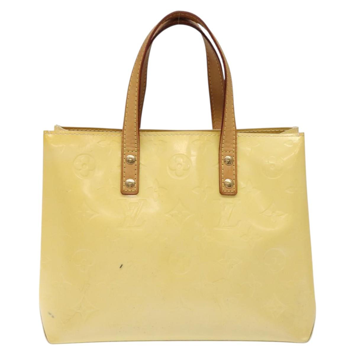 LOUIS VUITTON Monogram Vernis Reade PM Hand Bag Perle M91336 LV Auth 116705