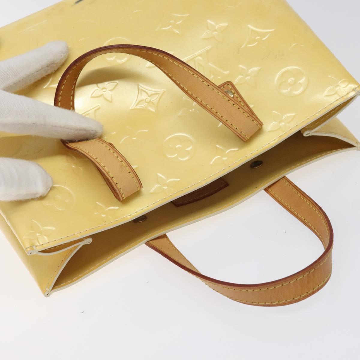 LOUIS VUITTON Monogram Vernis Reade PM Hand Bag Perle M91336 LV Auth 116705