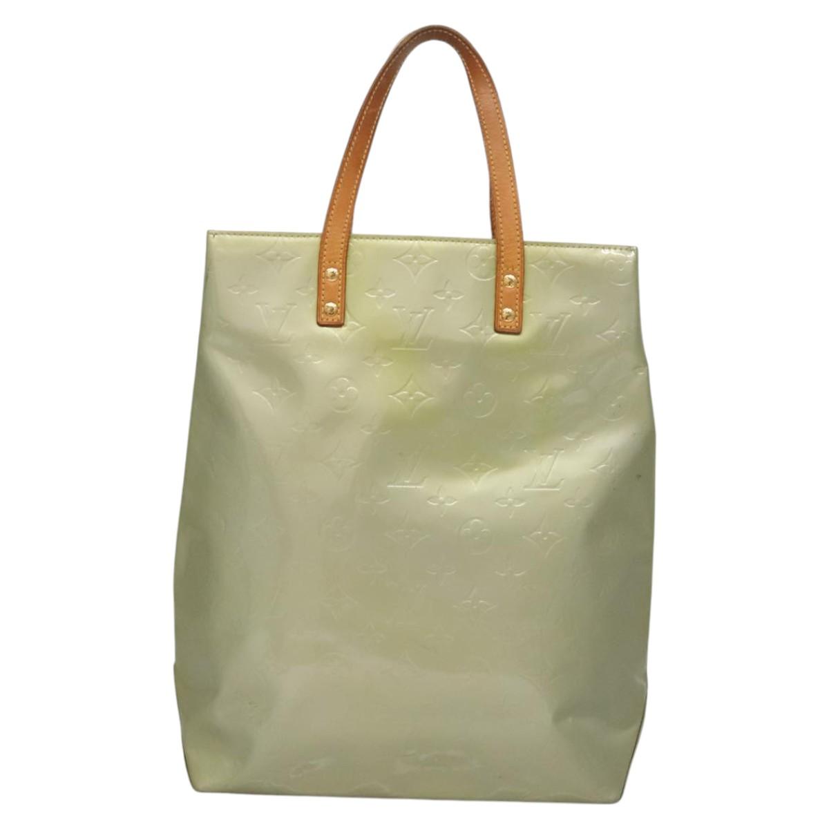 LOUIS VUITTON Monogram Vernis Reade MM Hand Bag Gris M91142 LV Auth 116768