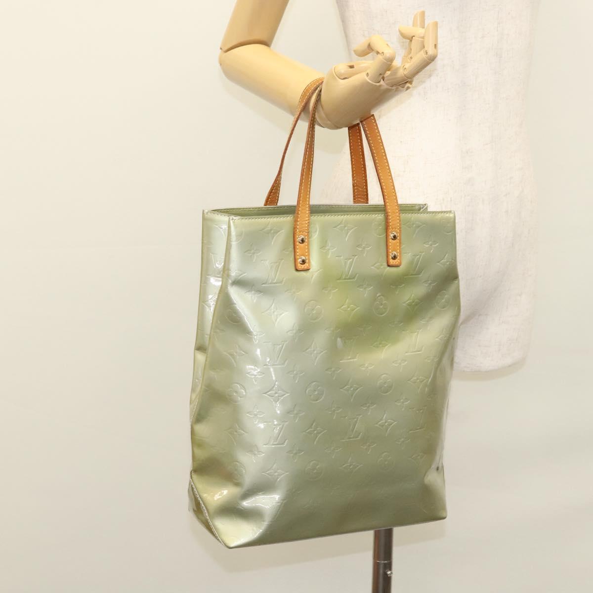 LOUIS VUITTON Monogram Vernis Reade MM Hand Bag Gris M91142 LV Auth 116768