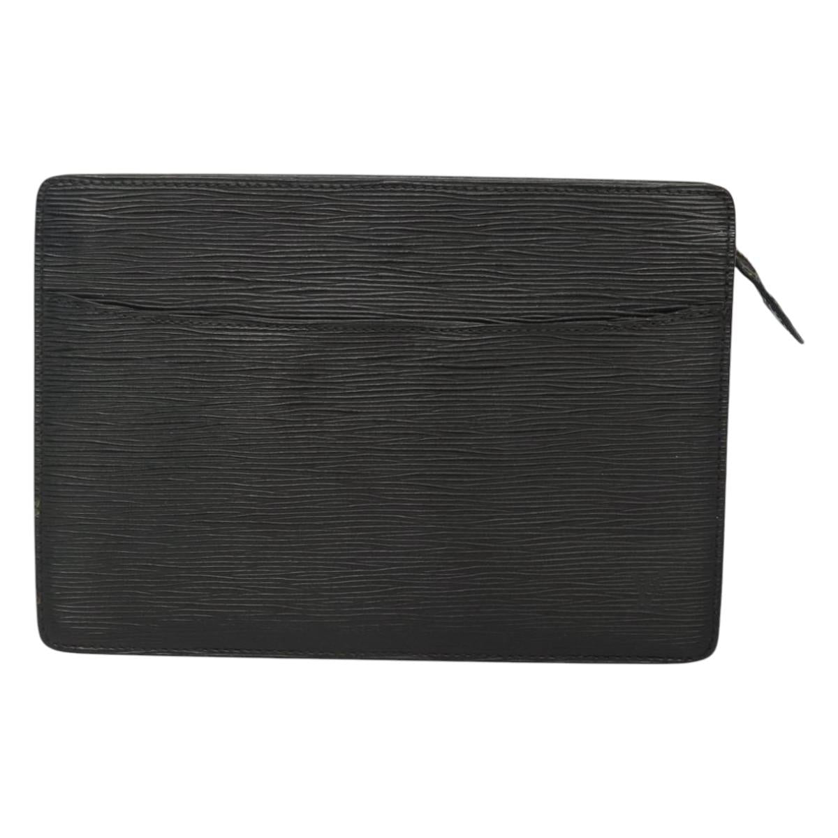 LOUIS VUITTON Epi Pochette Homme Clutch Bag Black Noir M52522 LV Auth 116789