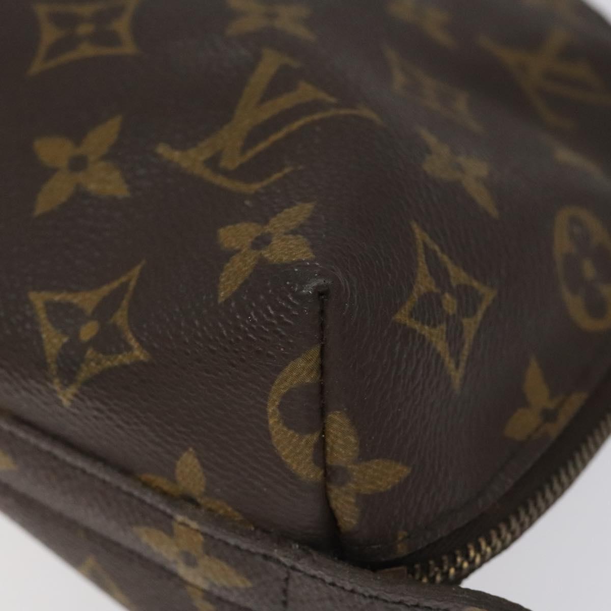 LOUIS VUITTON Monogram Trousse Demi Ronde Cosmetic Pouch M47520 LV Auth 116838
