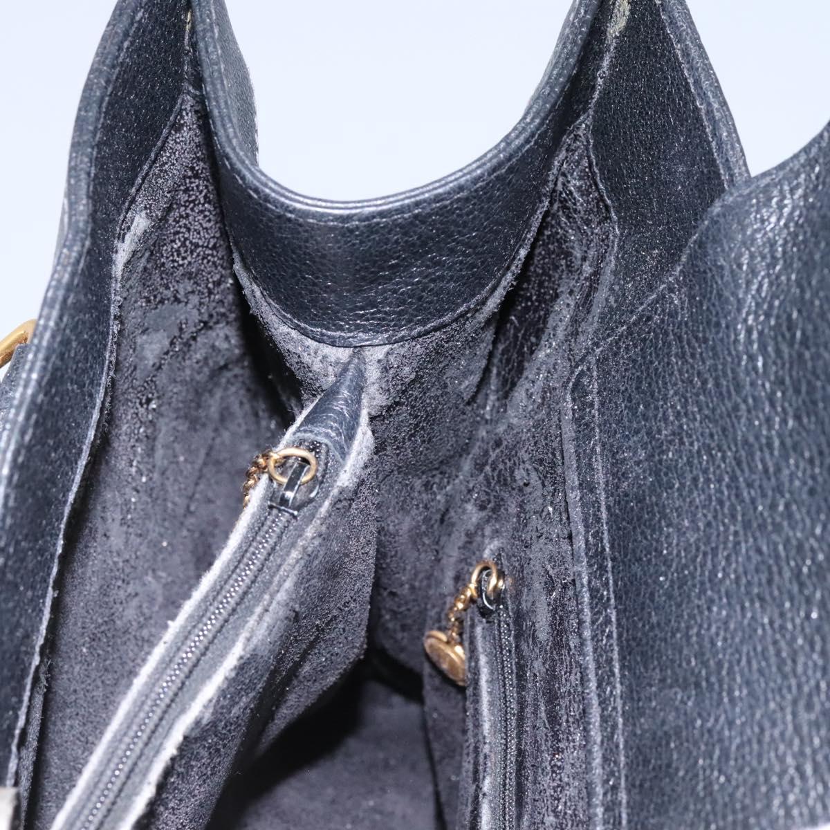 GUCCI Bamboo Hand Bag Suede Leather Black Gold 002 1095 0268 Auth 116847