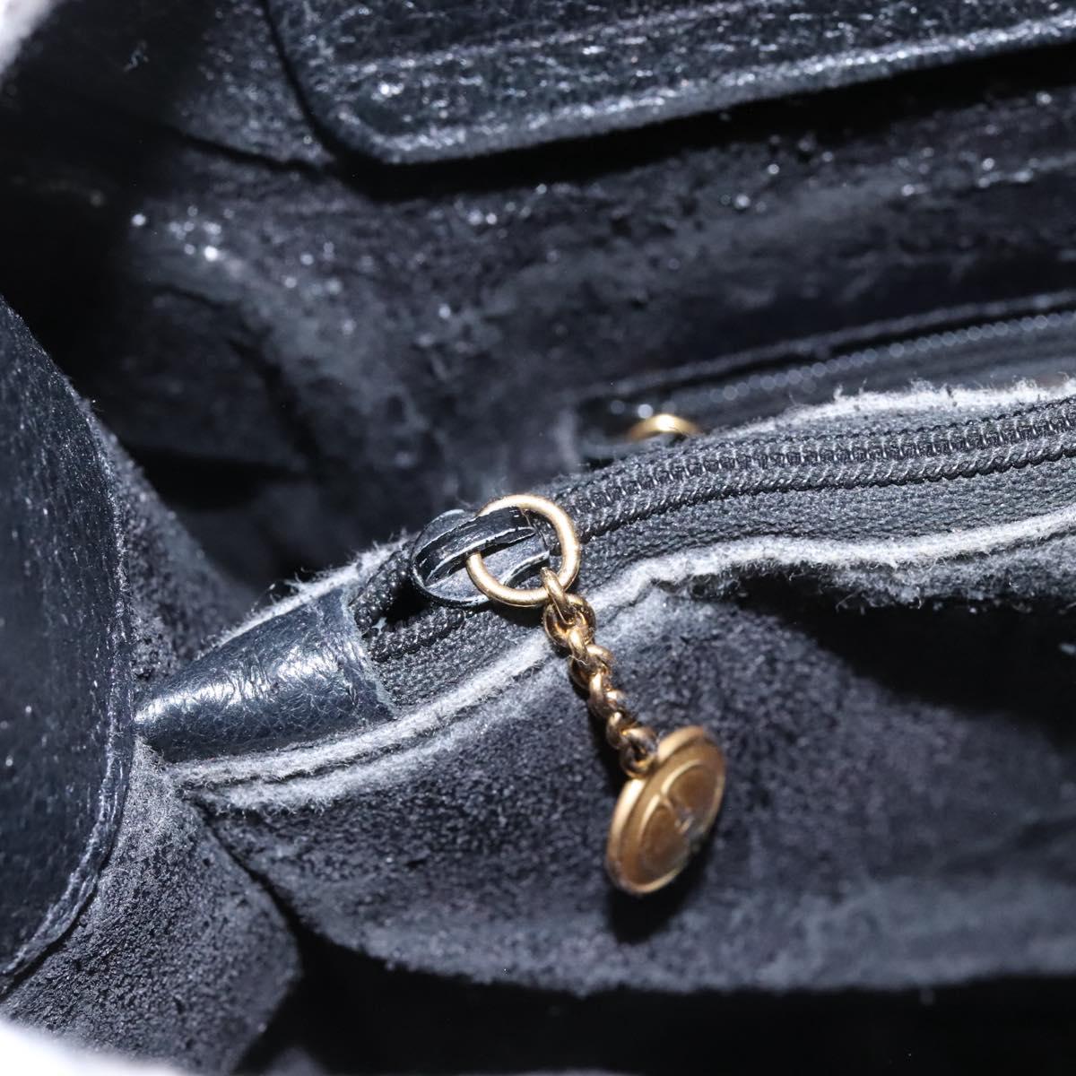 GUCCI Bamboo Hand Bag Suede Leather Black Gold 002 1095 0268 Auth 116847