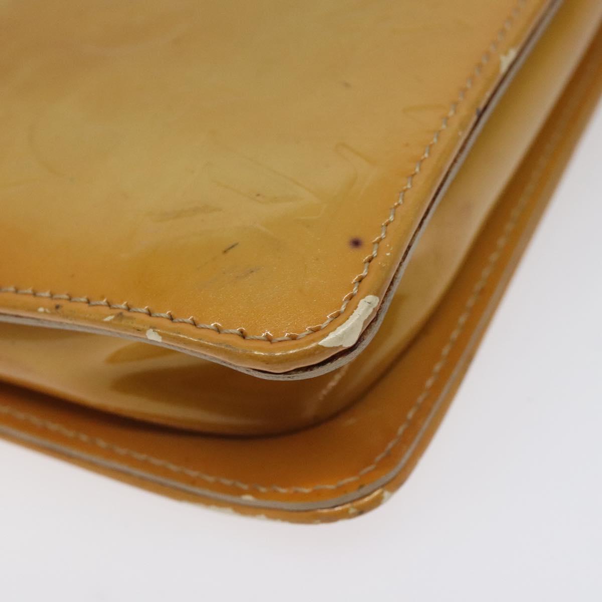 LOUIS VUITTON Monogram Vernis Lexington Accessory Pouch Beige M91010 Auth 116900