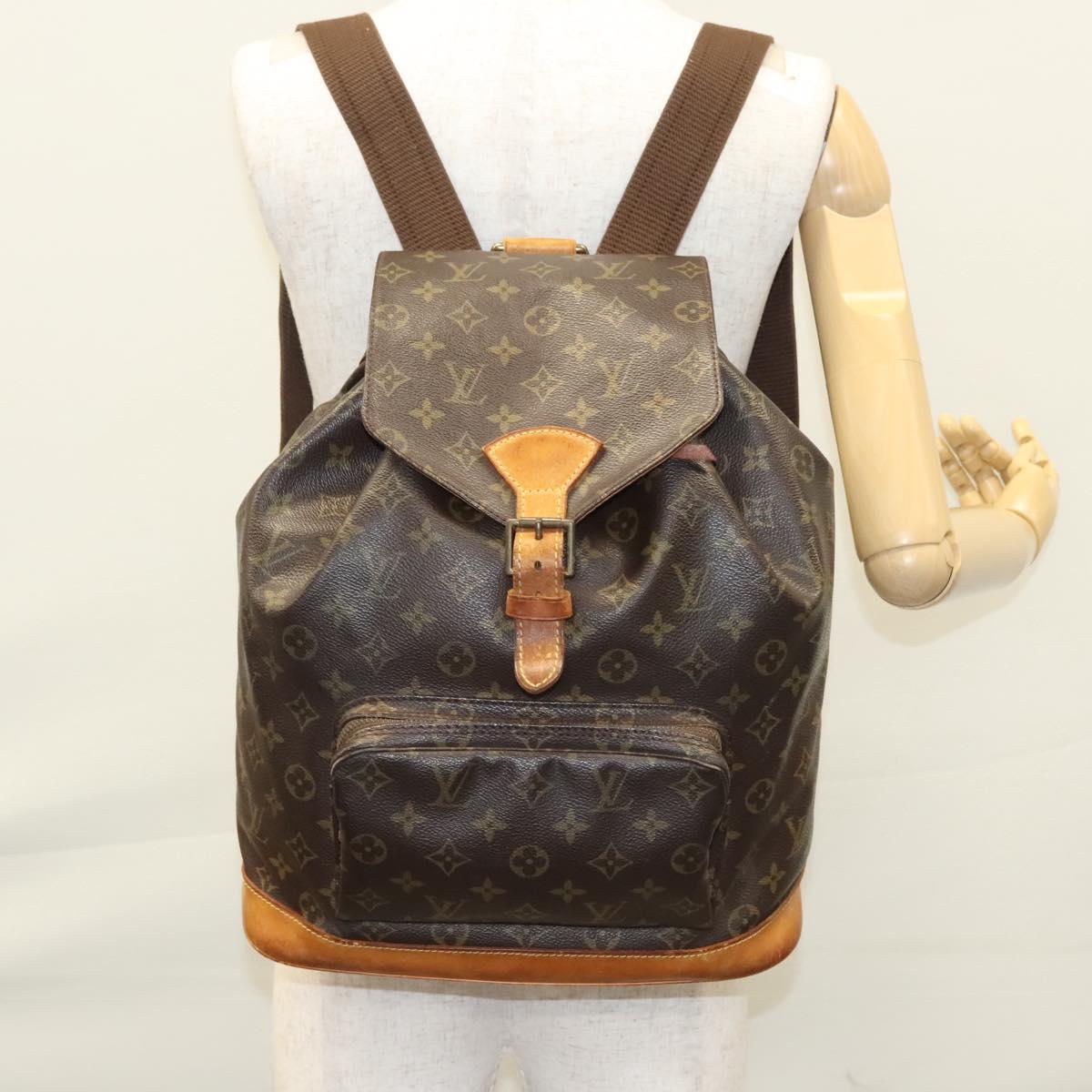 LOUIS VUITTON Monogram Montsouris GM Backpack M51135 LV Auth 116906
