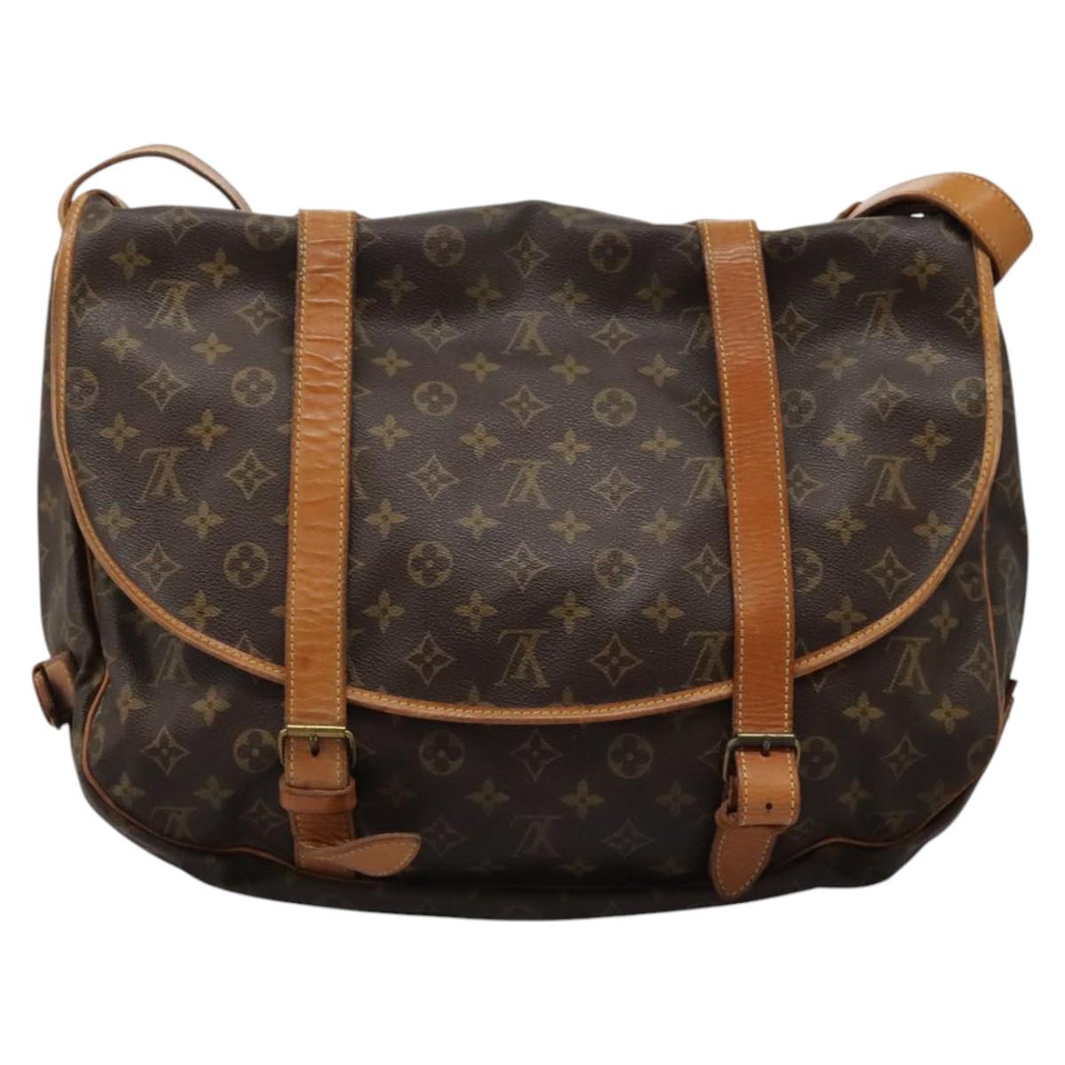 LOUIS VUITTON Monogram Saumur 43 Shoulder Bag M42252 LV Auth 116983