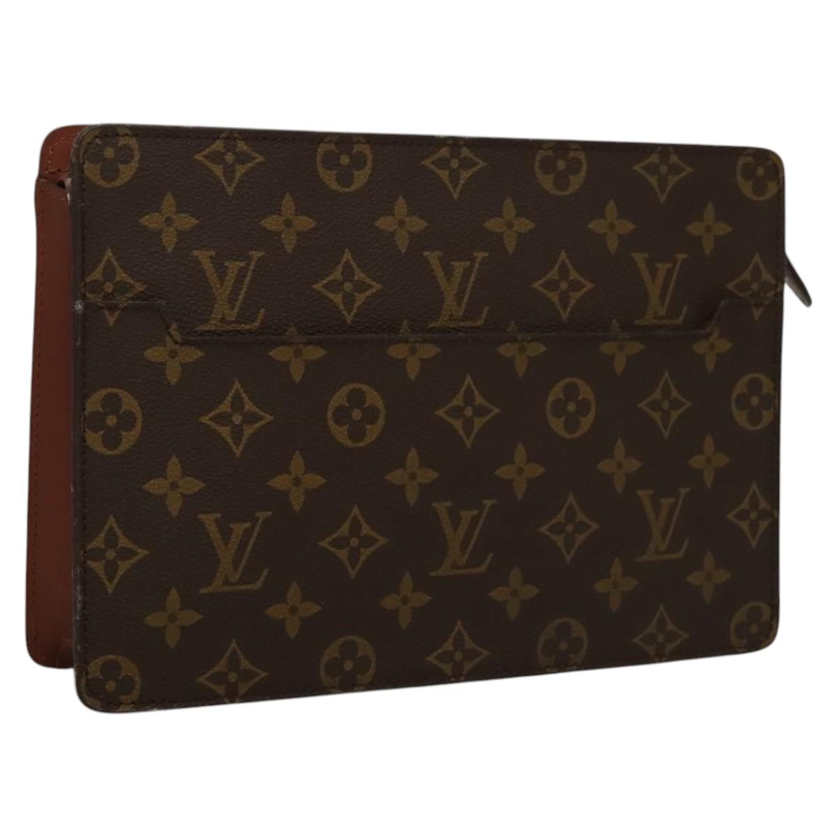 LOUIS VUITTON Monogram Pochette Homme Clutch Bag M51795 LV Auth 117033