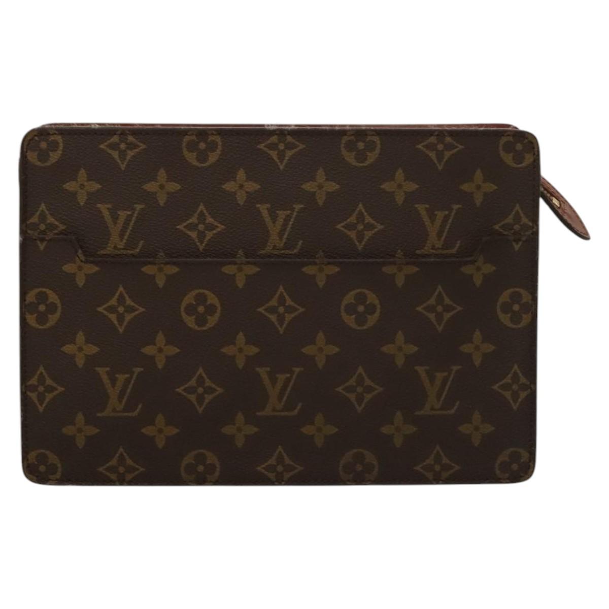 LOUIS VUITTON Monogram Pochette Homme Clutch Bag M51795 LV Auth 117033