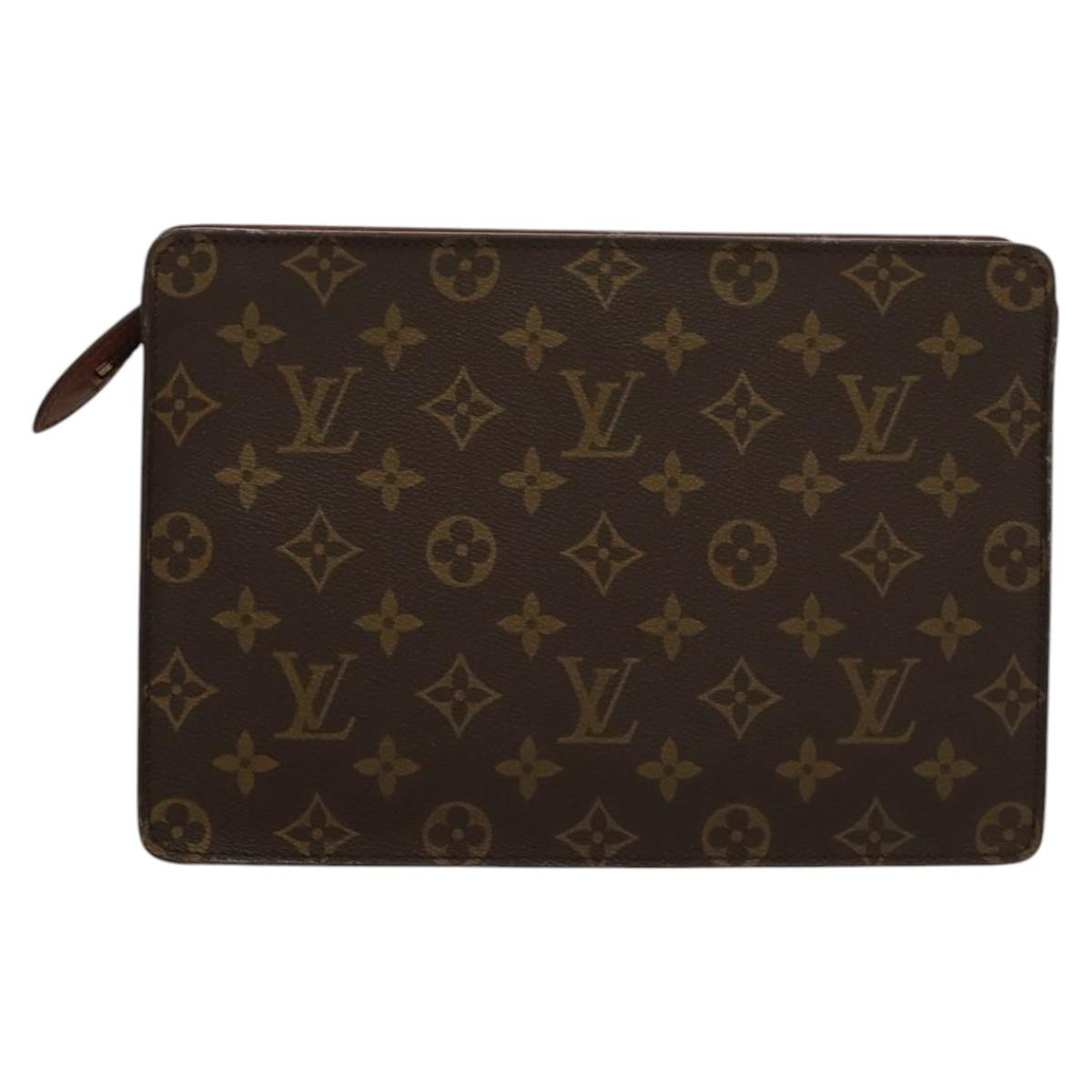 LOUIS VUITTON Monogram Pochette Homme Clutch Bag M51795 LV Auth 117033