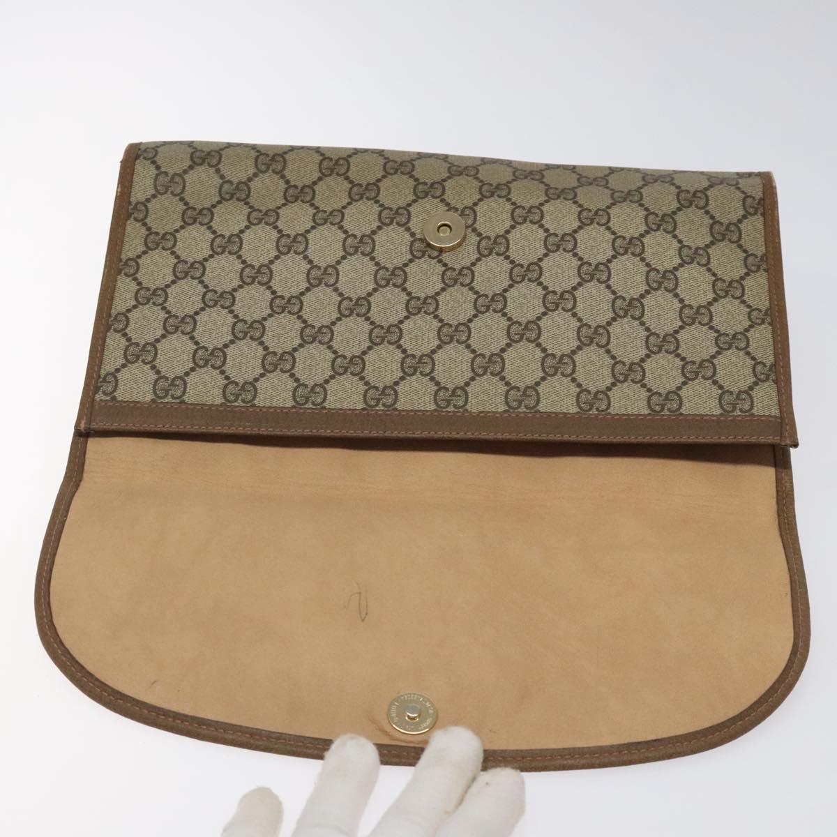 GUCCI GG Supreme Web Sherry Line Bag PVC Beige Green Red 89 01 031 Auth 117063