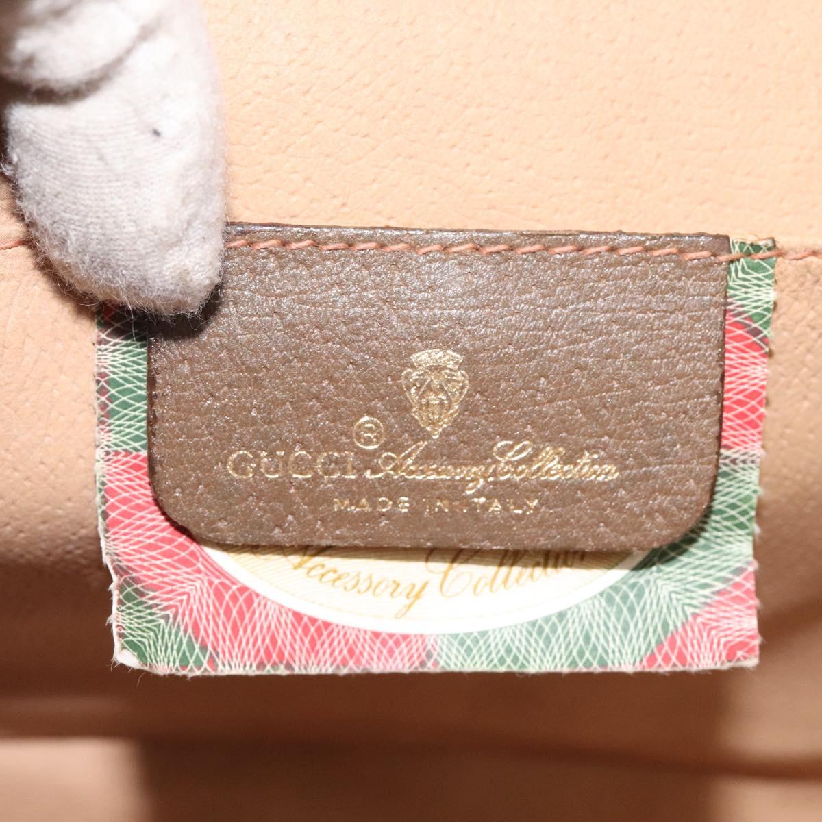GUCCI GG Supreme Web Sherry Line Bag PVC Beige Green Red 89 01 031 Auth 117063
