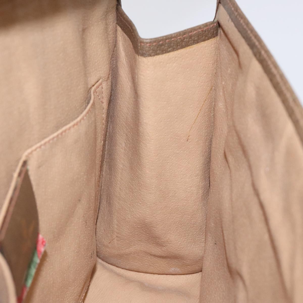 GUCCI GG Supreme Web Sherry Line Bag PVC Beige Green Red 89 01 031 Auth 117063