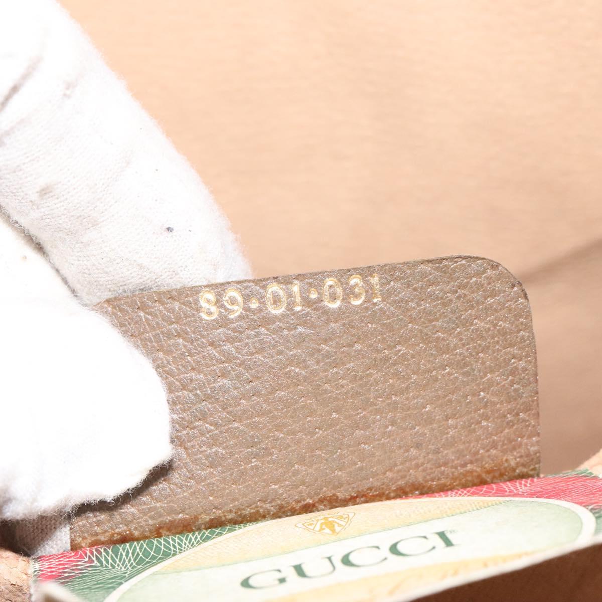 GUCCI GG Supreme Web Sherry Line Bag PVC Beige Green Red 89 01 031 Auth 117063
