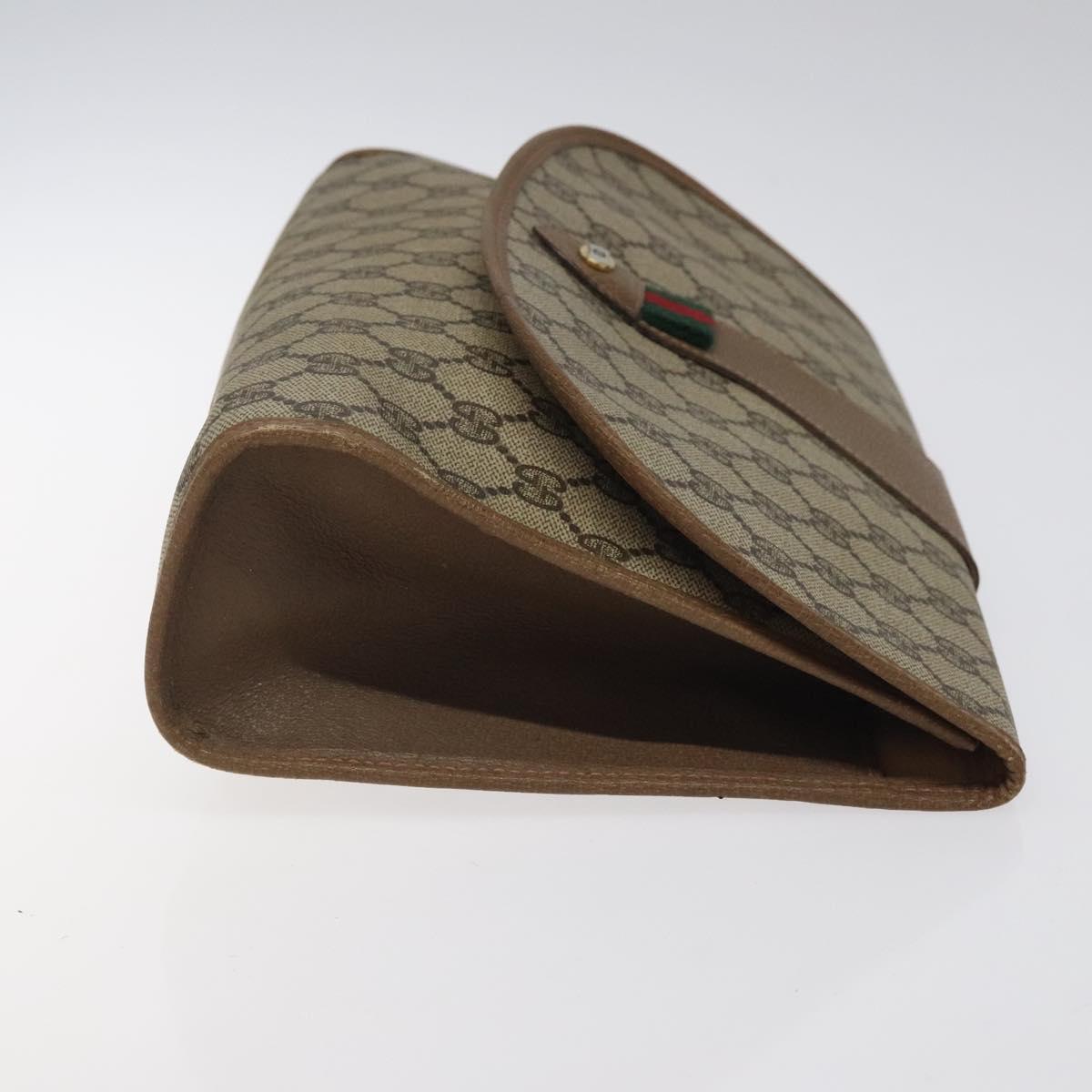 GUCCI GG Supreme Web Sherry Line Bag PVC Beige Green Red 89 01 031 Auth 117063