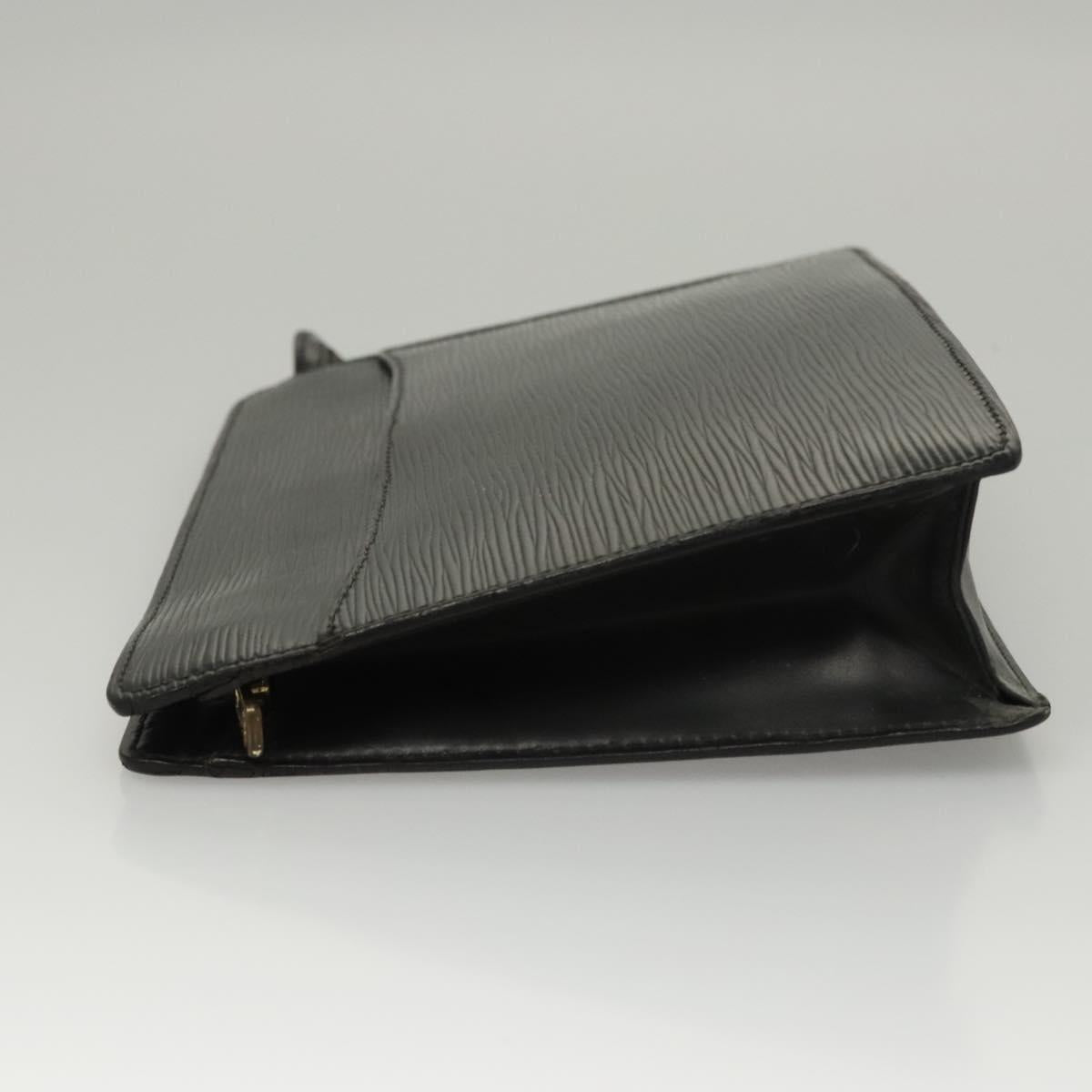 LOUIS VUITTON Epi Pochette Homme Clutch Bag Black Noir M52522 LV Auth 117085