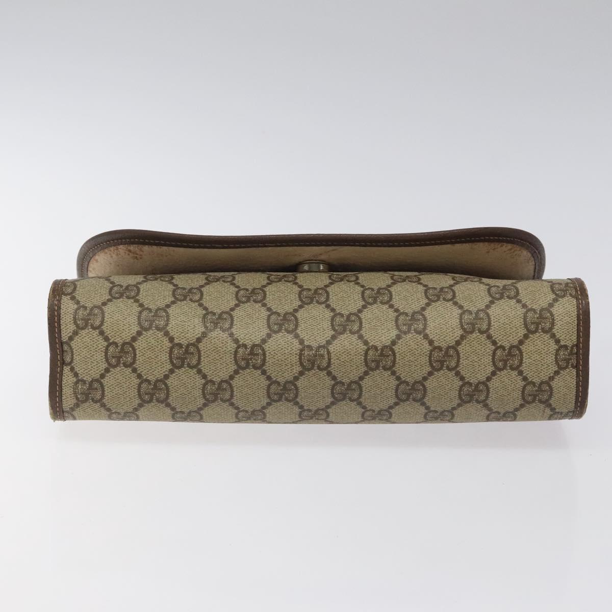 GUCCI GG Supreme Web Sherry Line Bag PVC Beige Green Red 156 01 030 Auth 117104