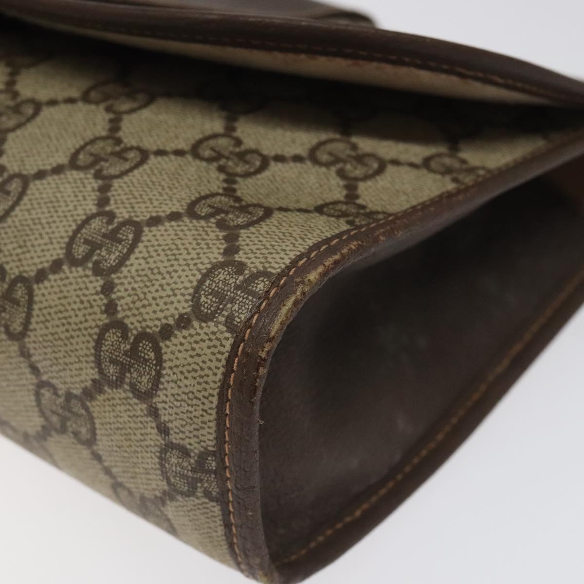 GUCCI GG Supreme Web Sherry Line Bag PVC Beige Green Red 156 01 030 Auth 117104