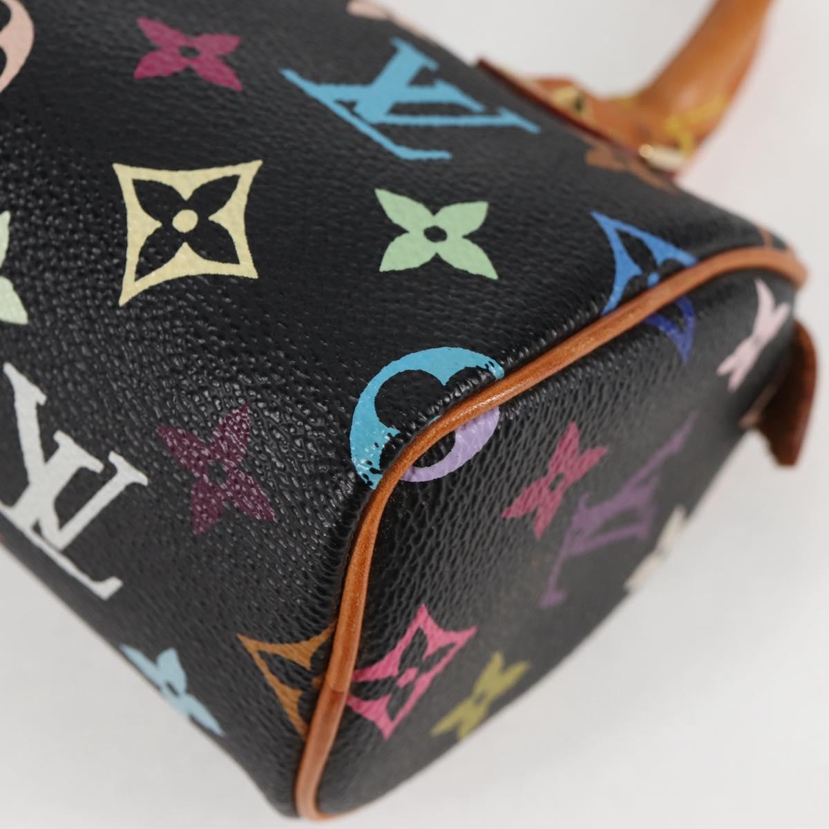 LOUIS VUITTON Monogram Multicolor Mini Speedy Bag Black M92644 LV Auth 117106AM