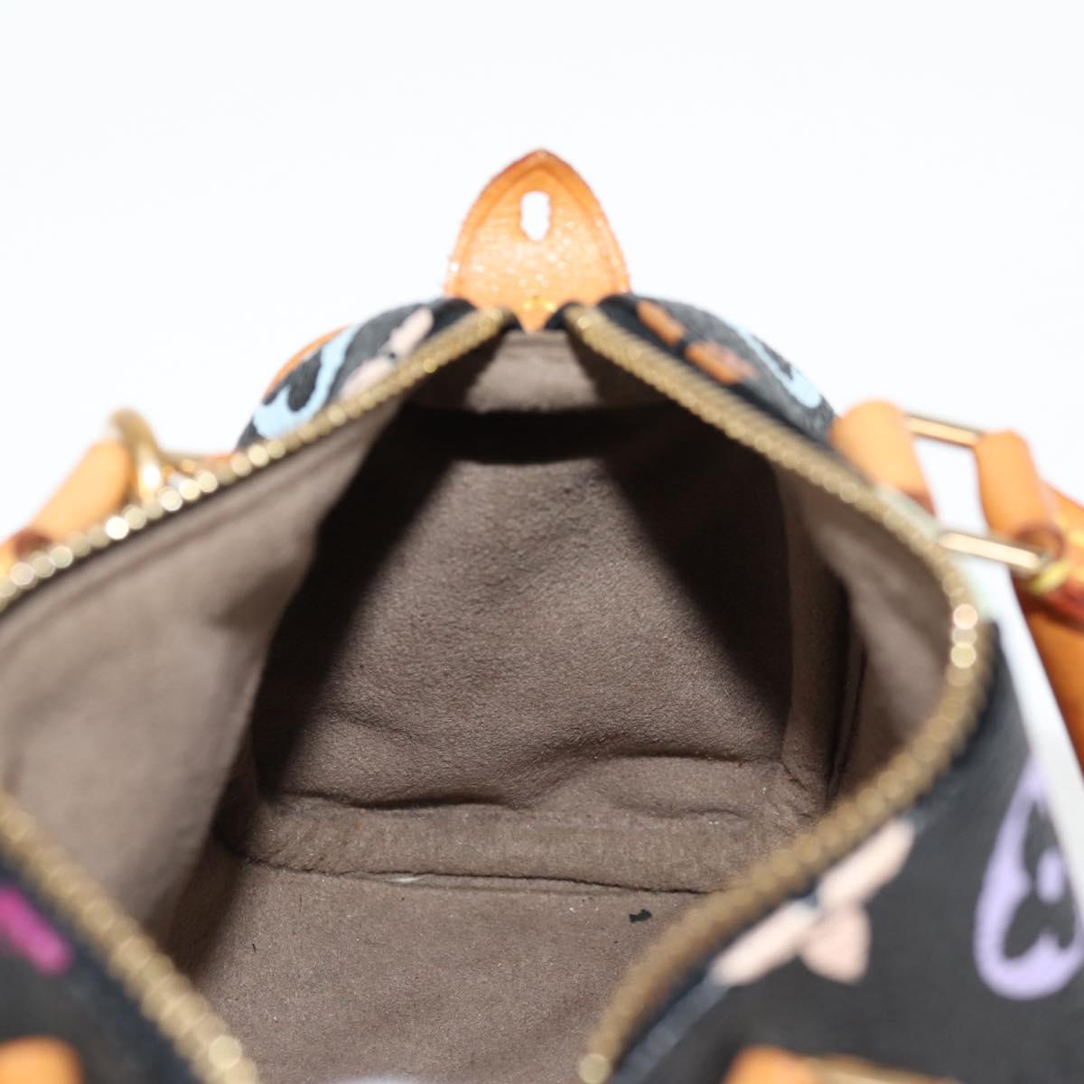 LOUIS VUITTON Monogram Multicolor Mini Speedy Bag Black M92644 LV Auth 117106AM