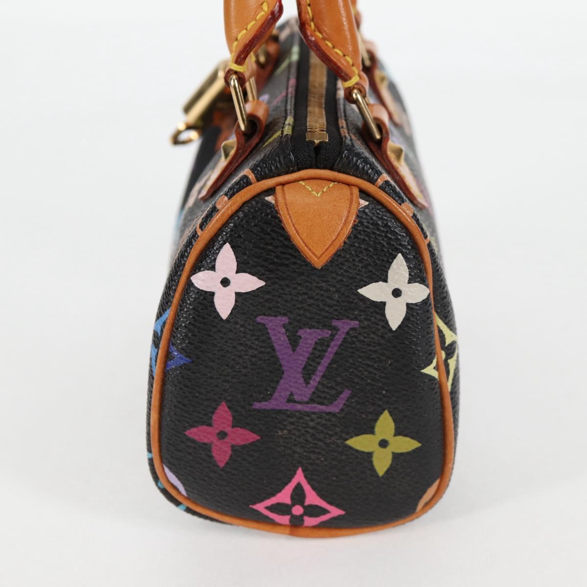 LOUIS VUITTON Monogram Multicolor Mini Speedy Bag Black M92644 LV Auth 117106AM