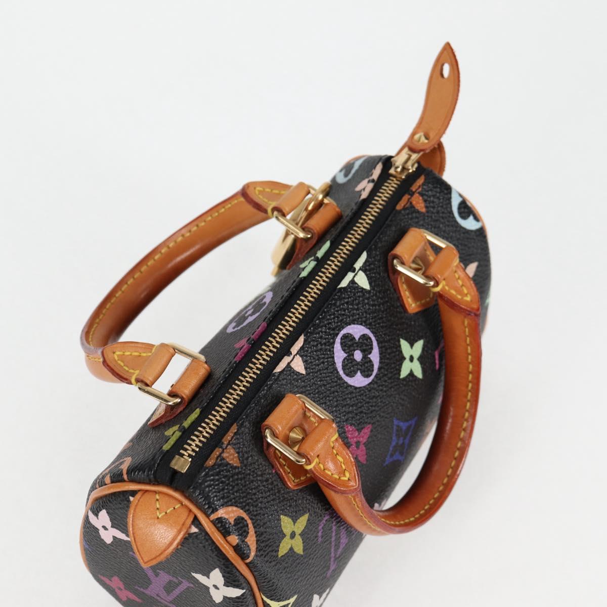 LOUIS VUITTON Monogram Multicolor Mini Speedy Bag Black M92644 LV Auth 117106AM
