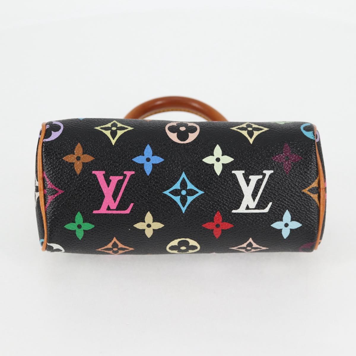 LOUIS VUITTON Monogram Multicolor Mini Speedy Bag Black M92644 LV Auth 117106AM