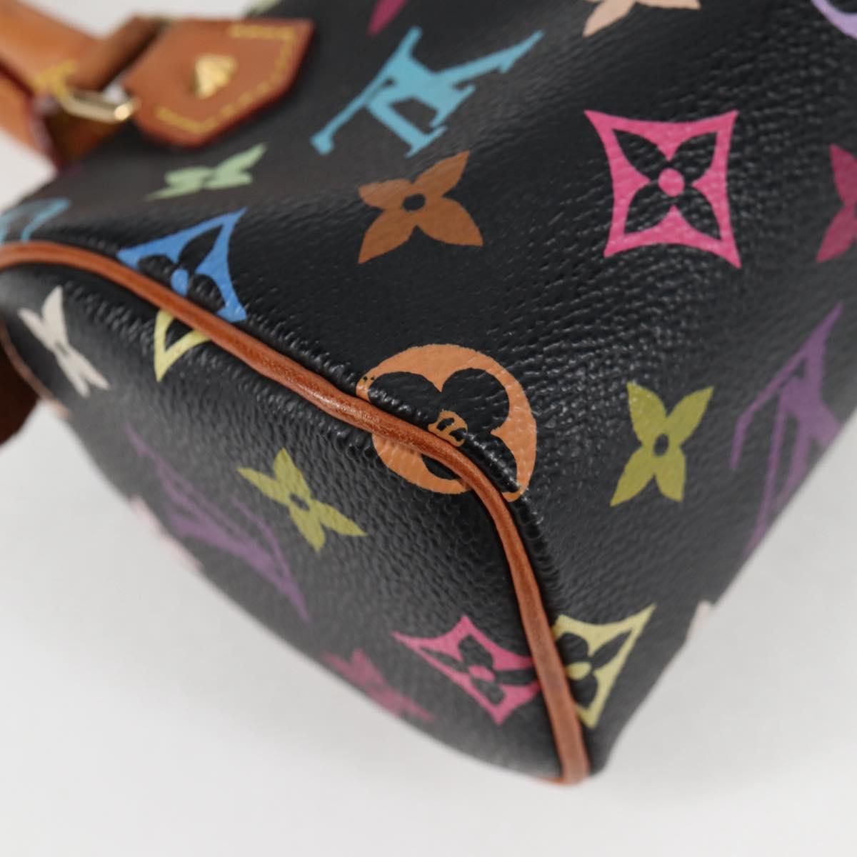 LOUIS VUITTON Monogram Multicolor Mini Speedy Bag Black M92644 LV Auth 117107AM