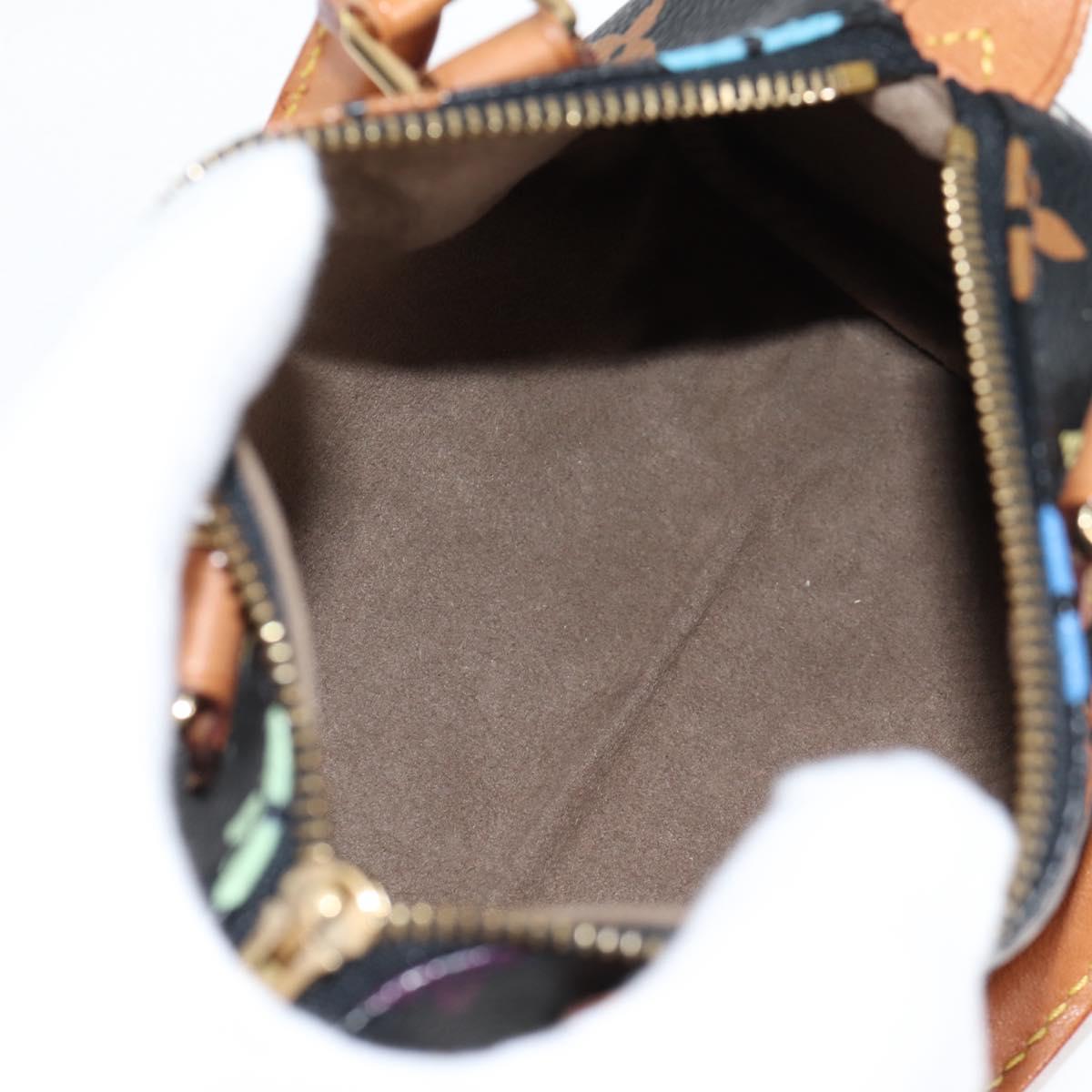 LOUIS VUITTON Monogram Multicolor Mini Speedy Bag Black M92644 LV Auth 117107AM