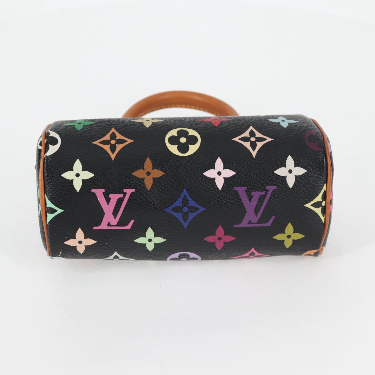 LOUIS VUITTON Monogram Multicolor Mini Speedy Bag Black M92644 LV Auth 117107AM