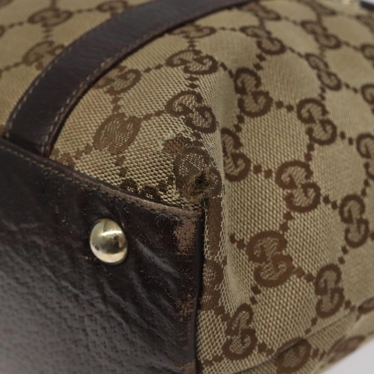 GUCCI GG Canvas Tote Bag Beige Gold 141470 Auth 117117