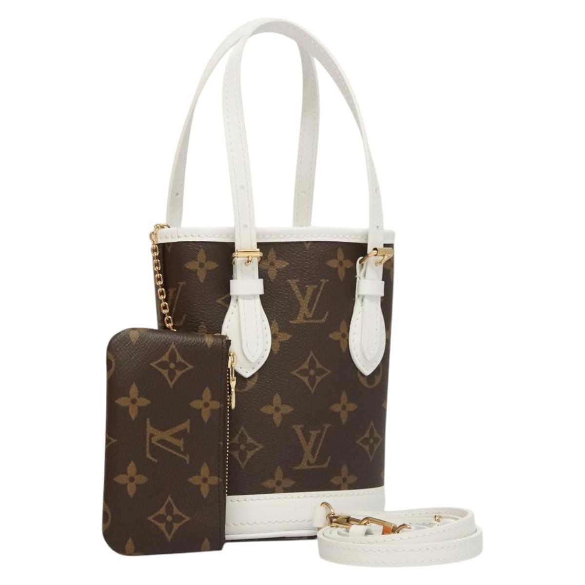 LOUIS VUITTON Monogram Nano Bucket Shoulder Bag M81489 LV Auth 117144SM